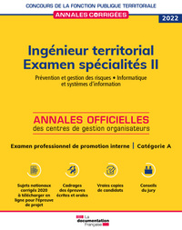 Ingénieur territorial 2022. Examen spécialités II