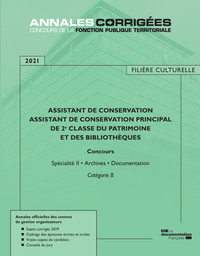 Assistant de conservation Assistant de conservation principal de 2e classe du