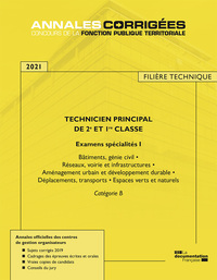 Technicien principal de 2e et 1re classe 2021 - Examens spécialité 1