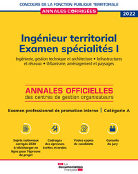 Ingénieur territorial 2022. Examen spécialités I