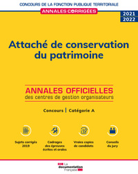 Attaché de conservation du patrimoine 2022