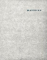 Matières - n°4 - 2001