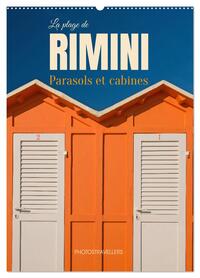 La plage de Rimini Parasol et cabines (Calendrier mural 2027 DIN A2 horizontal), CALVENDO calendrier mensuel