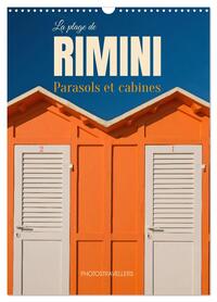La plage de Rimini Parasol et cabines (Calendrier mural 2027 DIN A3 horizontal), CALVENDO calendrier mensuel