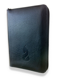 BIBLE NEG MINIATURE : FIBROCUIR NOIR, TRANCHES OR, FERMETURE ECLAIR