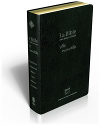 BIBLE SEGOND 21 VIE NOUVELLE : SOUPLE FIBROCUIR NOIR, TRANCHES OR, AVEC BOITIER