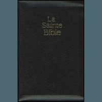 BIBLE NEG COMPACT FIBROCUIR NOIR - TRANCHES OR, ONGLETS DECOUPES, FERMETURE ECLAIR