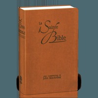 BIBLE NEG MACARTHUR : SOUPLE SIMILICUIR BRUN, ONGLETS DECOUPES