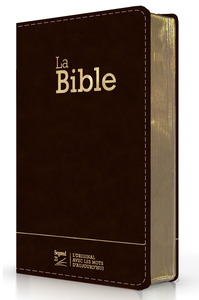 BIBLE SEGOND 21 COMPACTE - COUVERTURE SEMI-RIGIDE CUIR ANTHRACITE, AVEC TRANCHES DOREES