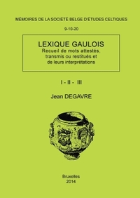 LEXIQUE GAULOIS (RECUEIL DE MOTS ATTESTES, TRANSMIS OU RESTITUES ET DE LEURS INTERPRETATIONS) - MEMO