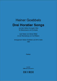 DREI HORATIER-SONGS (MS-ORCH)