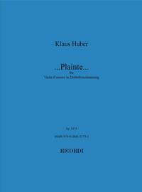 ...PLAINTE...FUR LUIGI NONO -PARTITION+PARTIES SEPAREES