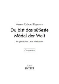 DU BIST DAS SU ESTE MADEL DER WELT CHANT