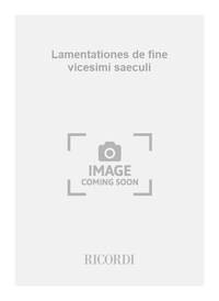 LAMENTATIONES DE FINE VICESIMI SAECULI