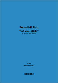 TEXT AUS  STILLE  VIOLON-PARTITION+PARTIES SEPAREES