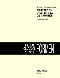 APUNTES EN UNA LIBRETA DE APUNTES GUITARE