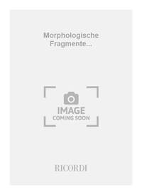 MORPHOLOGISCHE FRAGMENTE... MUSIQUE D'ENSEMBLE
