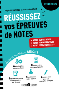 REUSSISSEZ VOS EPREUVES DE NOTES AVEC LA METHODE ADICE ! - NOTES DE SYNTHESES, NOTES ADMINISTRATIVES