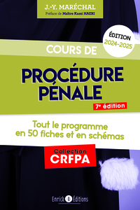 COURS DE PROCEDURE PENALE 2024-2025 - TOUT LE PROGRAMME EN 50 FICHES ET EN SCHEMAS