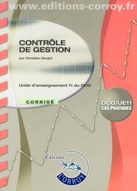 CONTROLE DE GESTION. CORRIGE - POCHETTE. UNITE D'ENSEIGNEMENT 11 DU DCG. CAS PRA