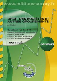 DROIT DES SOCIETES ET AUTRES GROUPEMENTS CORRIGE