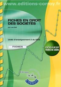 FICHES EN DROIT DES SOCIETES.UNITE D'ENSEIGNEMENT 2 DU DCG.DCG/UE2F.FICHES DE CO