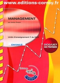 MANAGEMENT. ENONCE - POCHETTE. UNITE D'ENSEIGNEMENT 7 DU DCG. CAS PRATIQUES DCG/