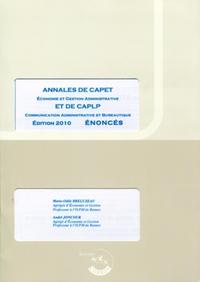 ANNALES DE CAPET ET CAPLP OPTION CAB ENONCES. POCHETTE PREPARATION AUX PROFESSOR