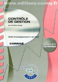 CONTROLE DE GESTION CORRIGE. UNITE D'ENSEIGNEMENT 11 DU DCG (POCHETTE)