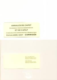 ANNALES DE CAPET ECONOMIE & GESTION ADMINISTRATIVE & DE CAPLP COMMUNICATION ADMI