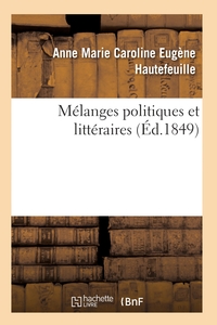 Mélanges politiques et littéraires