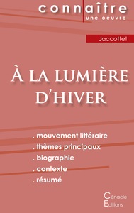 Fiche de lecture À la lumière d'hiver de Philippe Jaccottet (Analyse littéraire de référence et résumé complet)