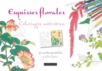 ESQUISSES FLORALES COLORIAGES CARTES POSTALES