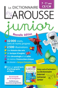 Dictionnaires CE/CM, Larousse Junior poche 7/11 ans + carte Internet