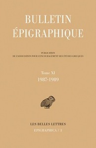 EPIGRAPHICA N  3 - BULLETIN EPIGRAPHIQUE 1987-1989