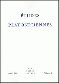 ETUDES PLATONICIENNES I