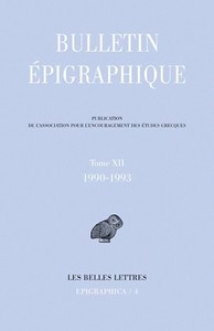 EPIGRAPHICA N 4 - BULLETIN EPIGRAPHIQUE 1990-1993