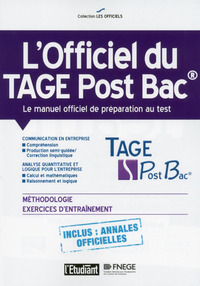 L'officiel du TAGE Post Bac - Le manuel officiel de préparation au test