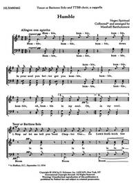 ARR. MARSHALL BARTHOLOMEW: HUMBLE