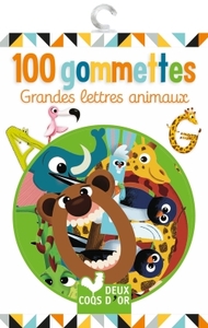 100 gommettes - grandes lettres animaux