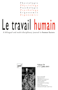 travail humain 2015, vol. 78 (3)