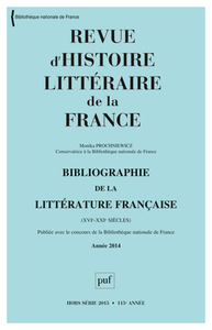 RHLF 2015, Bibliographie 2014