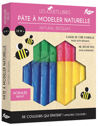 Pâte à modeler cire d'abeille - 4 couleurs acidulées