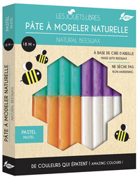 Pâte à modeler cire d'abeille - 4 couleurs pastel