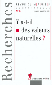 Revue du Mauss numéro 19 y a-t-il des valeurs naturelles
