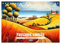 Paysages colorés (Calendrier de bureau 2026 DIN A5 vertical), CALVENDO calendrier mensuel