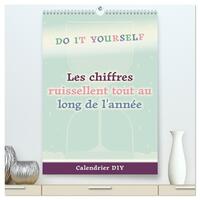 Les chiffres ruissellent tout au long de l'année  (Calendrier mural 2026 DIN A2 horizontal) calendrier de bureau