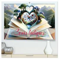 Coeurs ludiques  (Calendrier mural 2026 DIN A2 vertical) calendrier de bureau