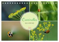 Coccinelles rouges à points noirs (Calendrier de bureau 2026 DIN A5 vertical), CALVENDO calendrier mensuel