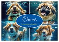 Chiens : les nageurs intrépides (Calendrier de bureau 2026 DIN A5 vertical), CALVENDO calendrier mensuel
